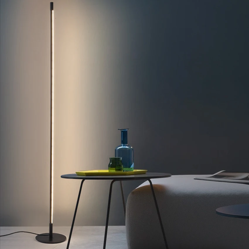 

Modern LED Iron Art Long Pole Floor Lights Lighting Nnordic Living Room Indoor Deco Lamp Bedroom Bedside Vertical Light Fixtures