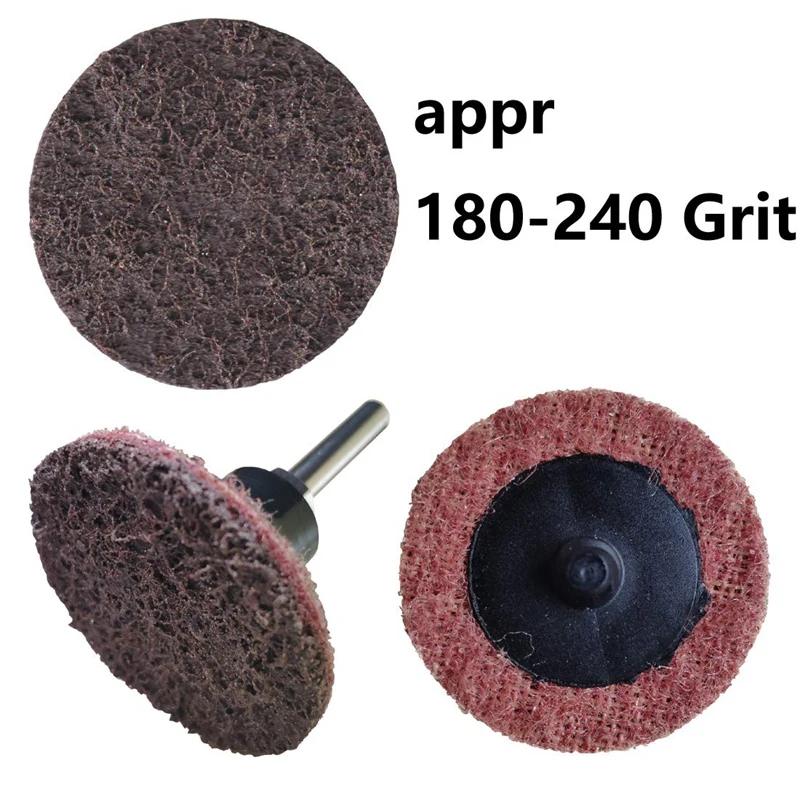 

Set of 50 Sanding Discs, 2 Inch Roll Lock Disc, with 1/4 Inch Bracket, Used for Mold Grinder Stripping Polishing Burrs