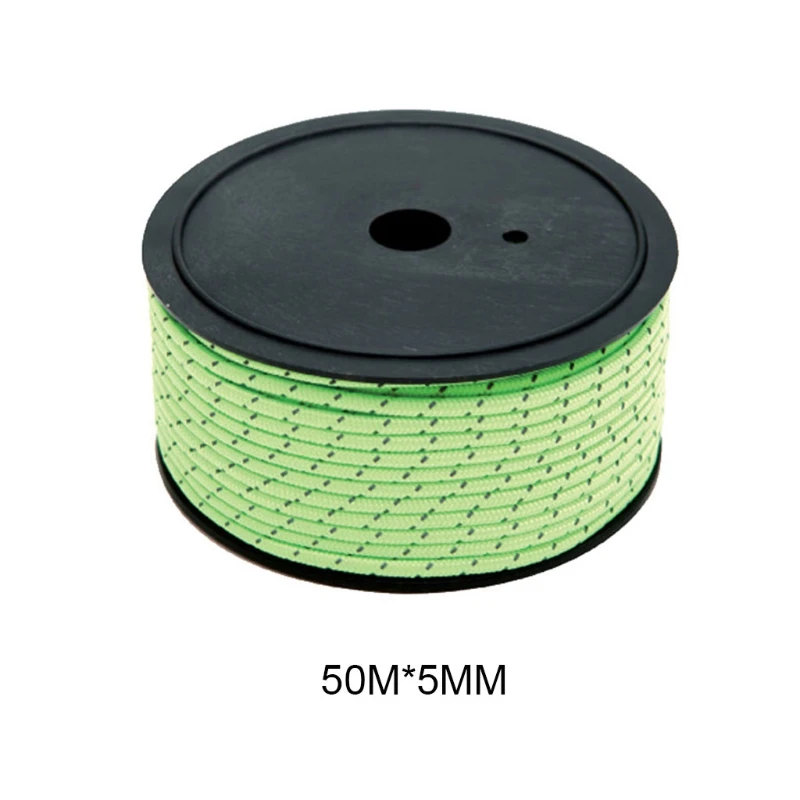 

Portable Travel 50m Reflective Tent Ropes Adjustable Windproof Cord Anti-slip