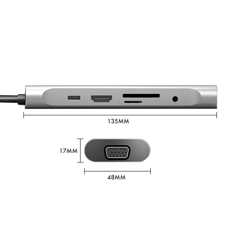 USB C концентратор док станция адаптер 10 портов s для Type к 3 0 TF/SD HDMI VAG PD LAN o порт в