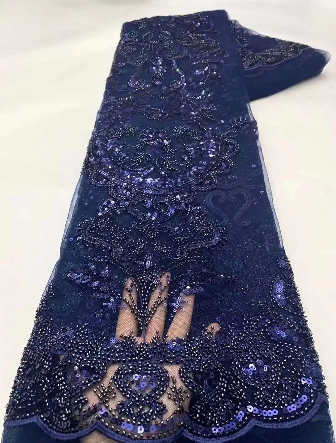 Фабричная цена материал 855K-1201 французское Сетчатое кружево с блестками и