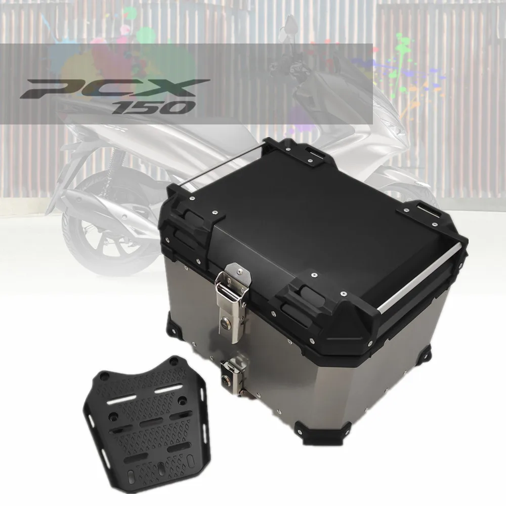 للبيع صندوق الأمتعة الخلفي لهوندا PCX 125 ، 150 ، PCX150 ، PCX125 ، 2014-2020 ، 45 لترًا ، 55 لترًا ، 65 لترًا ، صندوق تخزين علوي مقاوم للماء
