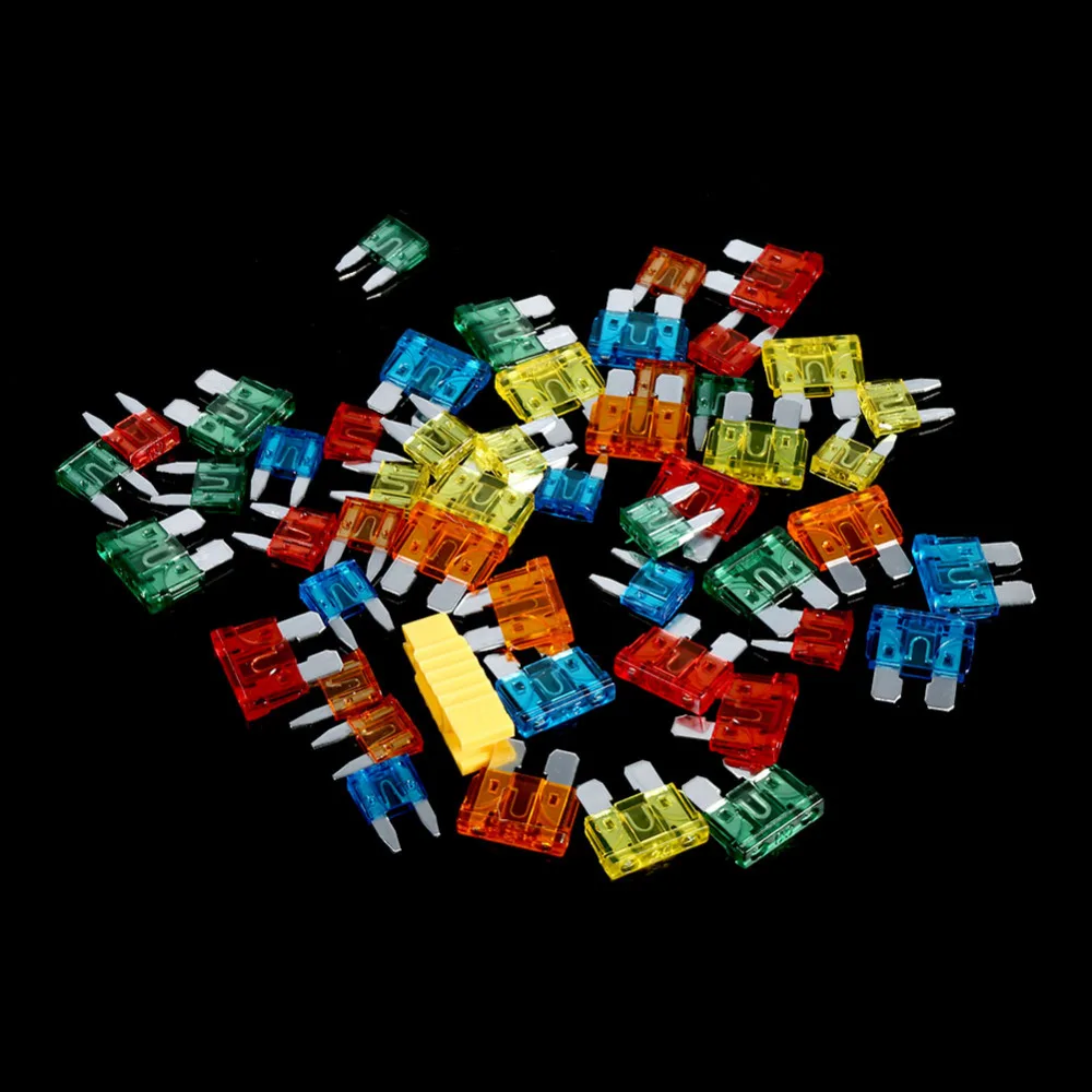 New mini 50pcs Auto Car Blade Fuse Assortment Motorcycle SUV Boat Truck Automotive Box Kit APM ATM 5A 10A 15A 20A 30A | Автомобили и