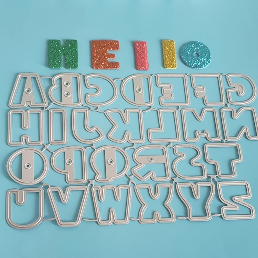 

New and exquisite 26 English letters metal cutting dies DIY scrapbook card making photo album photo frame decoration crafts