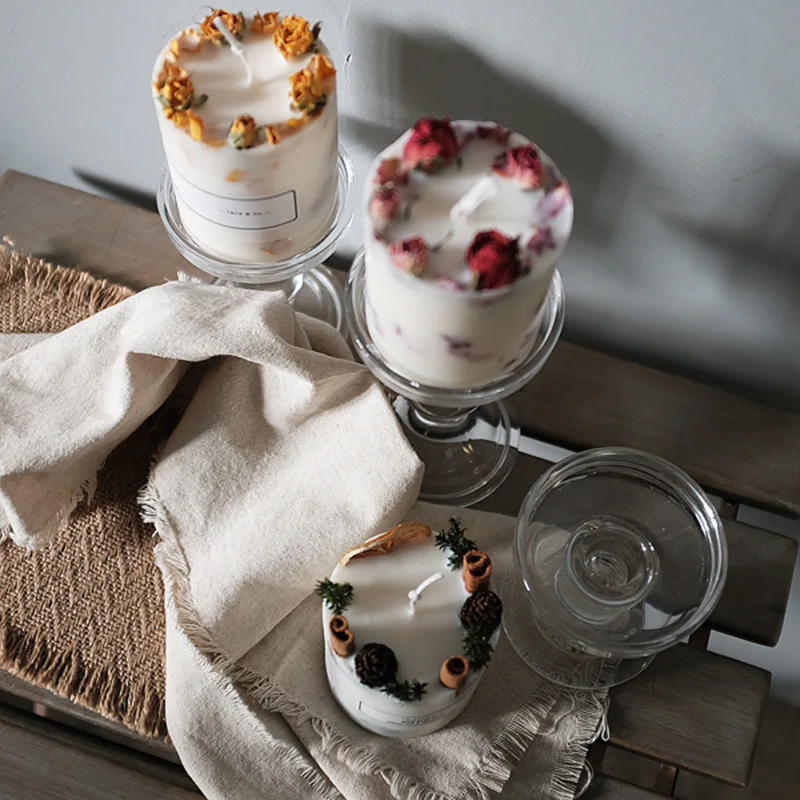 Стеклянный подсвечник для свечей домашнего стола гостиной украшения свадебной