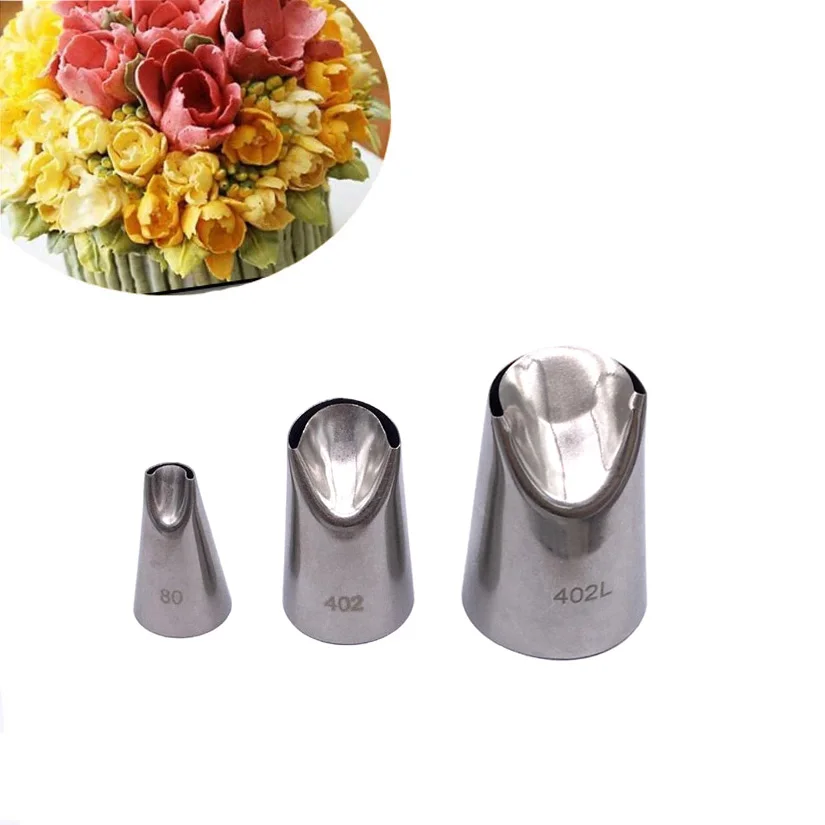 

3 шт./компл. насадки с оборками из нержавеющей стали насадки для глазирования украшения торта набор Кондитерская насадка для кексов формы дл...