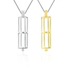 3 шт., серебряная подвеска-медальон, в форме цилиндра