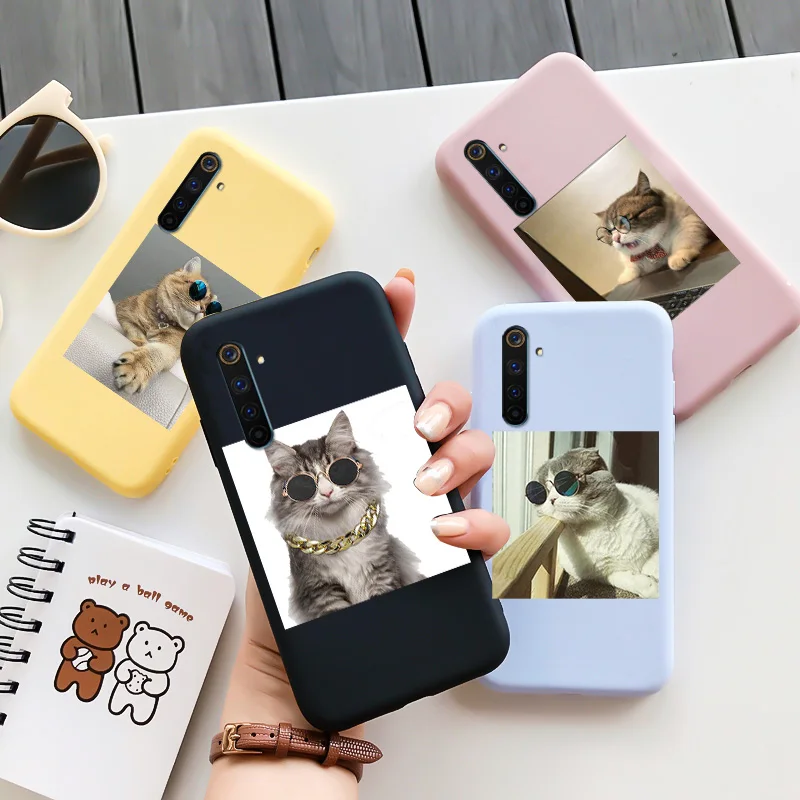 

Black Soft TPU Shell For OPPO Realme 6Pro 8 5G Case Personality Tide Shell For Realme 8 Case Cute Cartoon Silicone Edging Cover