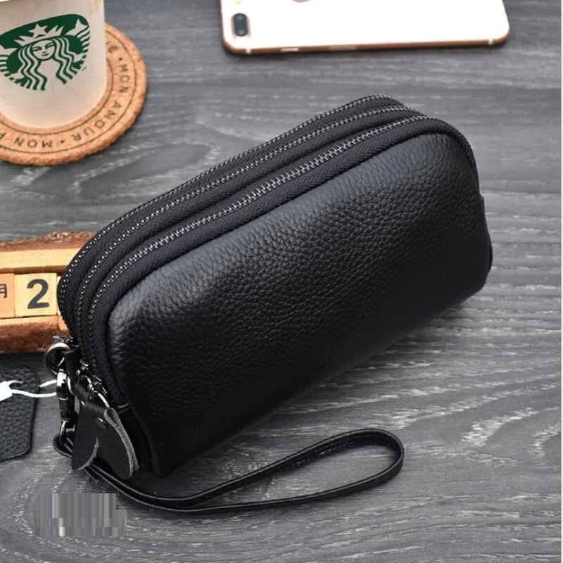 Женский кошелек из натуральной кожи многофункциональный бумажник с 3