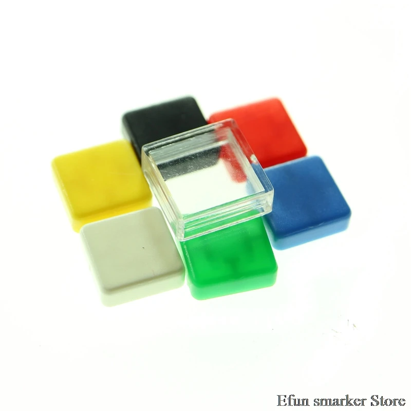A14 square button cap 12*12*7.3 head special red yellow blue green white transparent | Обустройство дома