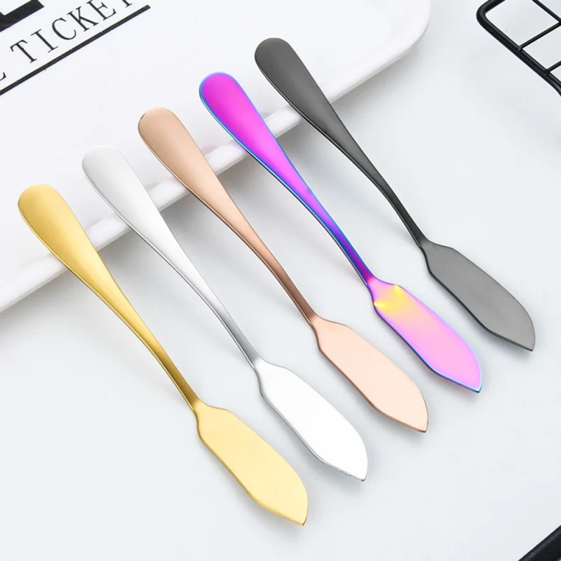 

Нож для масла из нержавеющей стали, искусственные ножи для сыра, золотой, черный, розовый, золотой нож, западные столовые приборы, инструмент...