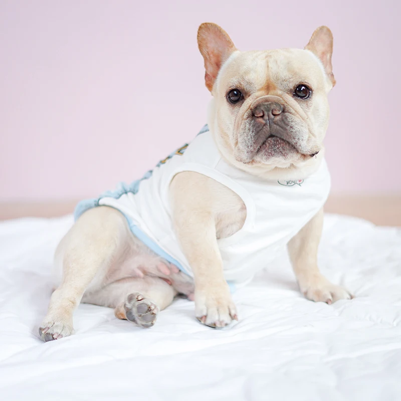Летняя одежда для собак хлопковая футболка Vests Одежда маленьких средних костюм