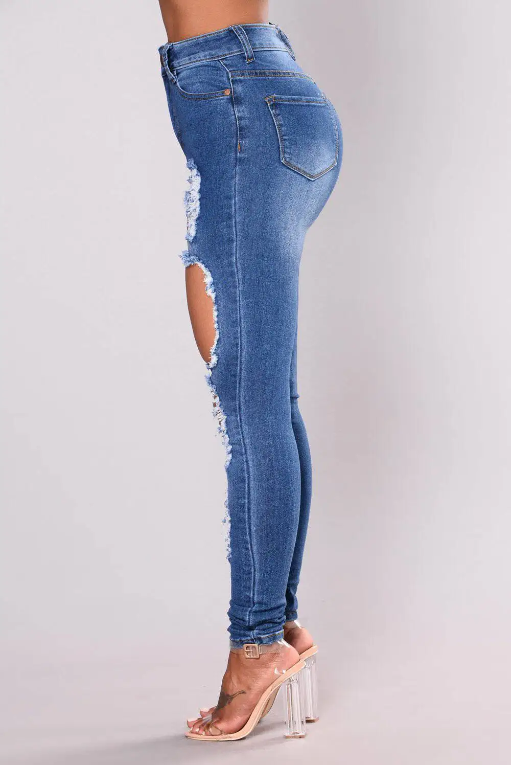 

Women Jeans High Waist Ripped Jeans Vintage Streetwear Denim Joggers Pants Woman Jean Pantalones De Mujer Cintura Alta