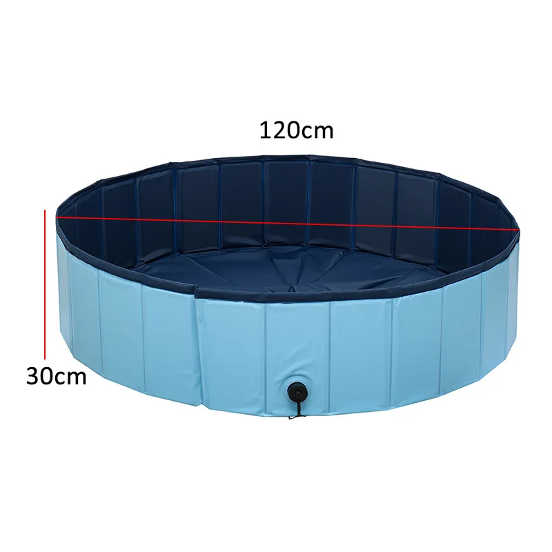 

47 x 12 Inches Foldable Dog Pool Pet Bath Summer Outdoor Shower Indoor Collapsible Bathtub Pet Swimming Large Bathing Tub Pool