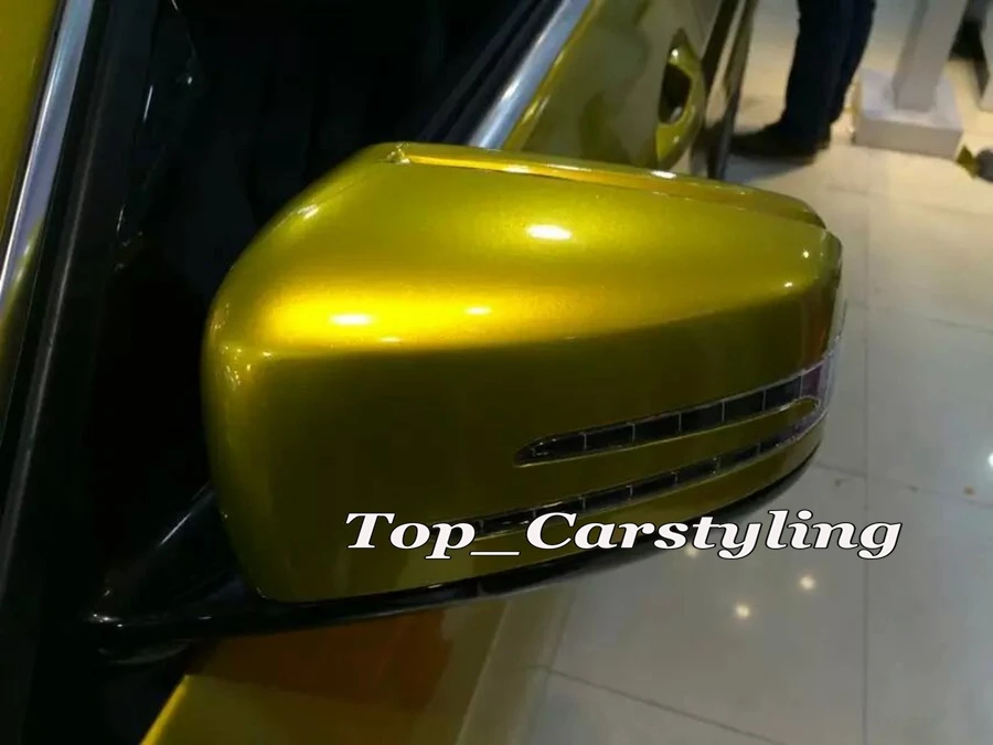 Желтое золото жемчужный блеск металлик конфеты виниловая обертка для всего