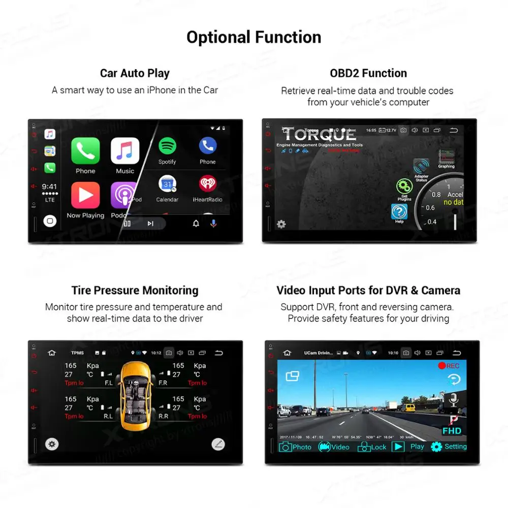 Универсальный автомобильный радиоприемник XTRONS 4 Гб ОЗУ 2 Din 7 дюймов Android 10 0 стерео