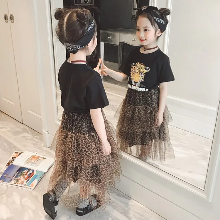 Весенне-летняя многослойная юбка для девочек детская модная длинная юбка-пачка