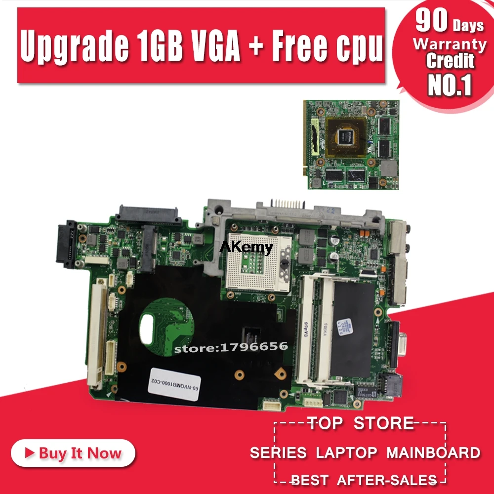 Обновление 1 ГБ VGA + Бесплатный процессор T7500 для For Asus K51AB K51AF K70AF K70AB K70AD материнская