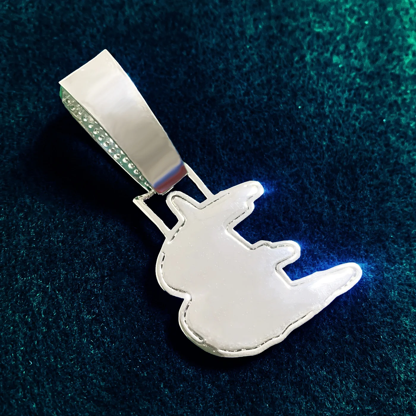 Single Brush Script Cursive Letter Pendant Men HipHop Necklace Full Cubic Zirconia Chain Rock Jewelry A-Z |