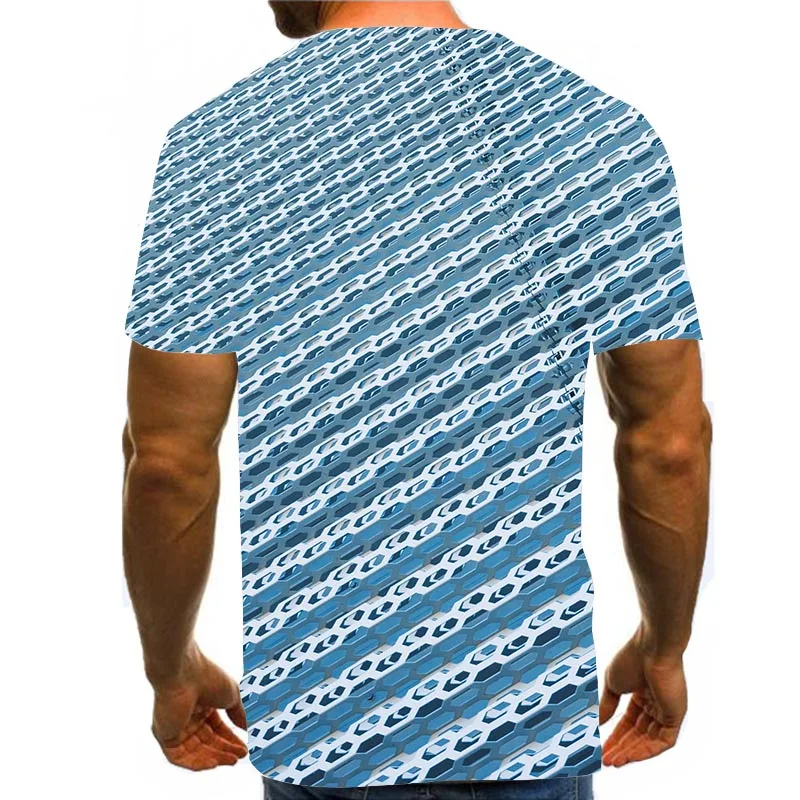 

Men's Geometry Shirt 3D Print T-Shirt Summer Graphic Tees Abstract Pattern Tops