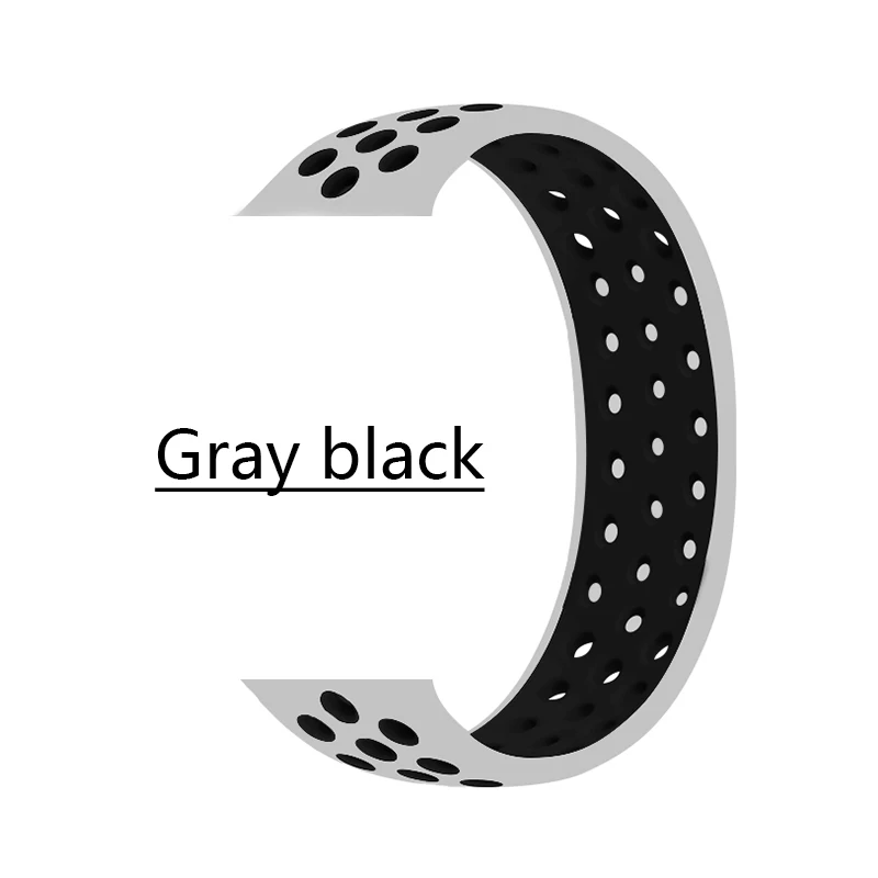 Ремешок спортивный для iWatch Band Series 6 4 5 40 мм силиконовый браслет часов 3 42 38 мужской