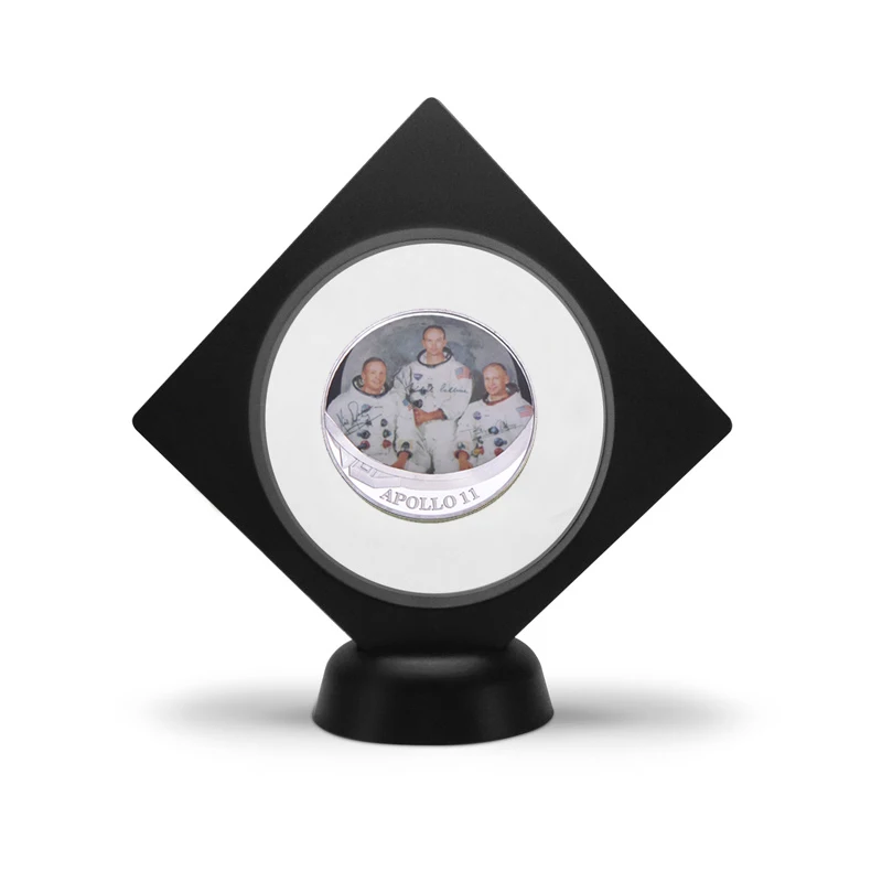 coin3 with holder WR Apollo 11 50th Anniversary серебряные коллекционные монеты с держателем для монет оригинальная монета для вызова медаль США коллектор дропшиппинг - Цвет: coin3 with holder