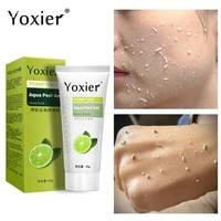 40g exfoliating face scrub peeling gel moisturizing whitening lemon vitamin c remove acne detoxifies and cleanses all skin types