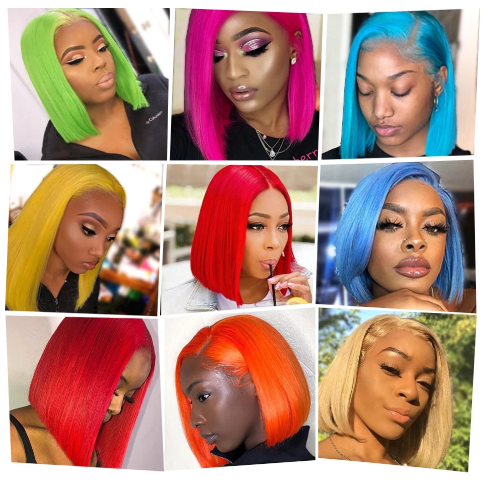 Jarin волосы прямые короткие парики из человеческих волос 13х4 кружева фронта al