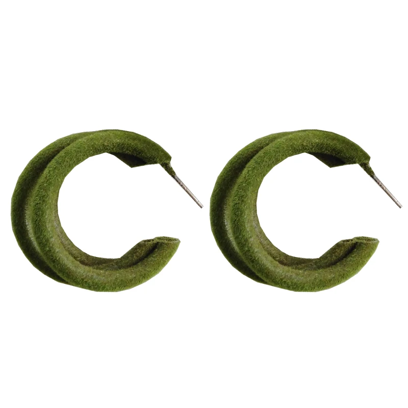 

Flocking C Type Earrings Qiu Dong Joker Contracted Fashion Color Stud Earrings Women Jewelry Gift Accessories The Wedding