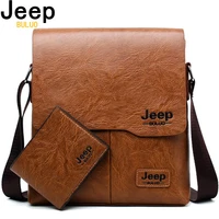 jeepbuluo brand famous business casual tote bags men messenger bag leather crossbody shoulder bag for man
