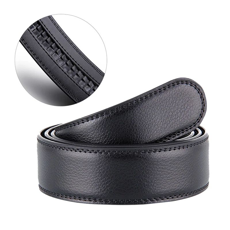 

No Buckle 3.5cm Wide Genuine Leather Durable Belt Body Strap Without Buckle Belts Men High Quality Male Jeans Belts