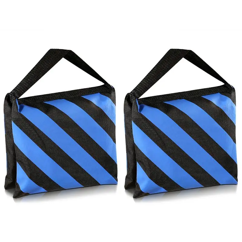 

Set of Two Black/Blue Heavy Duty Sand Bag Photography Studio Video Stage Film Sandbag for Light Stands Boom Arms Tripods