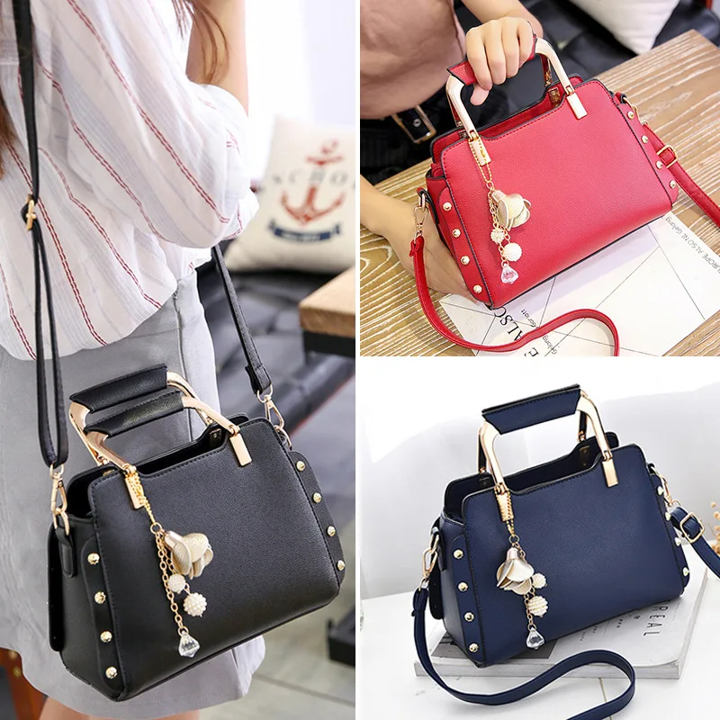 

2020 Brand New Women Fashion Ornaments Totes Solid Metal Handle Handbag Hotsale Ladies Purse Messenger Crossbody Shoulder Bags