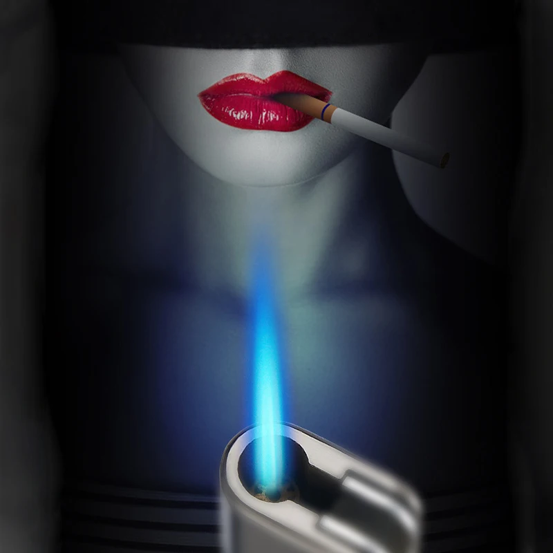 

Grinding Wheel Lighter Fashion Creative Windproof Lighter Butane Inflatable Portable Lighter Cigar Pipe Cigarette Lighter