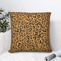 black leopard print square pillowcase cushion cover cute zip home decorative pillow case for sofa simple 4545cm