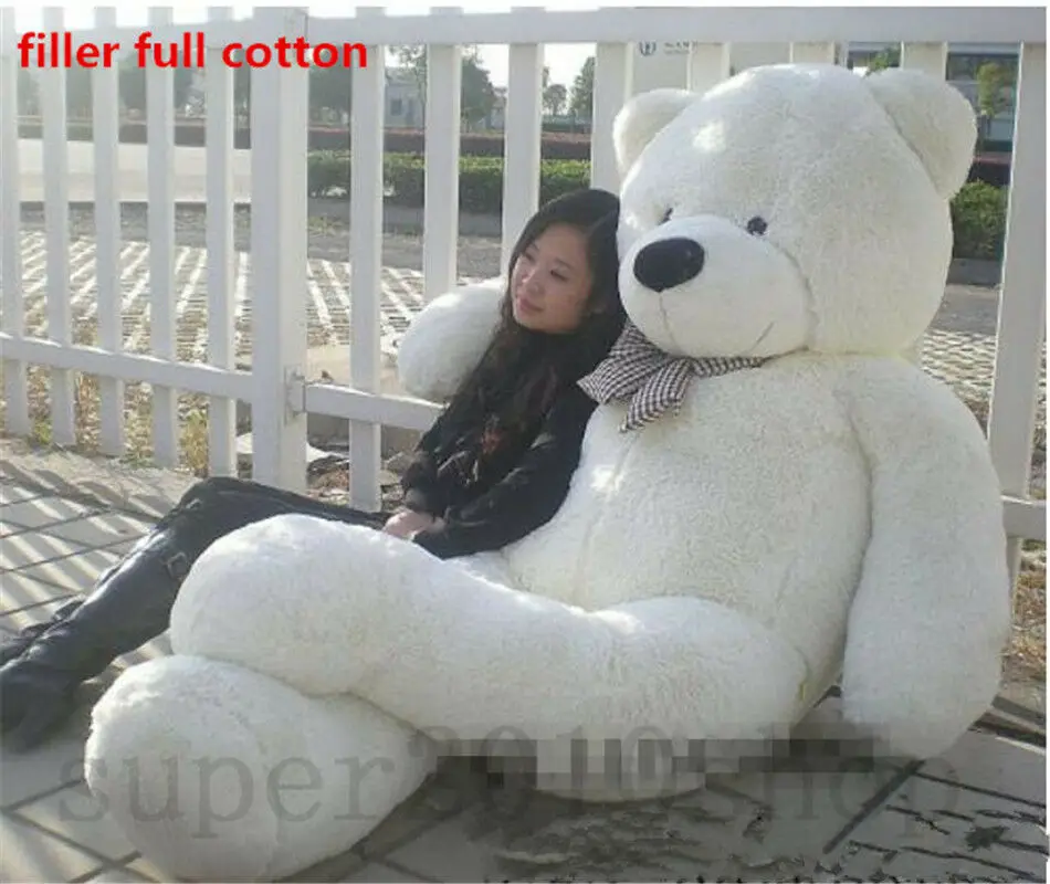 

72 Inch White Teddy Bear Plush Skin Semi-finished Doll Gift Only Jacket Without Padding Plush Doll Stuffed Animals Plush Doll