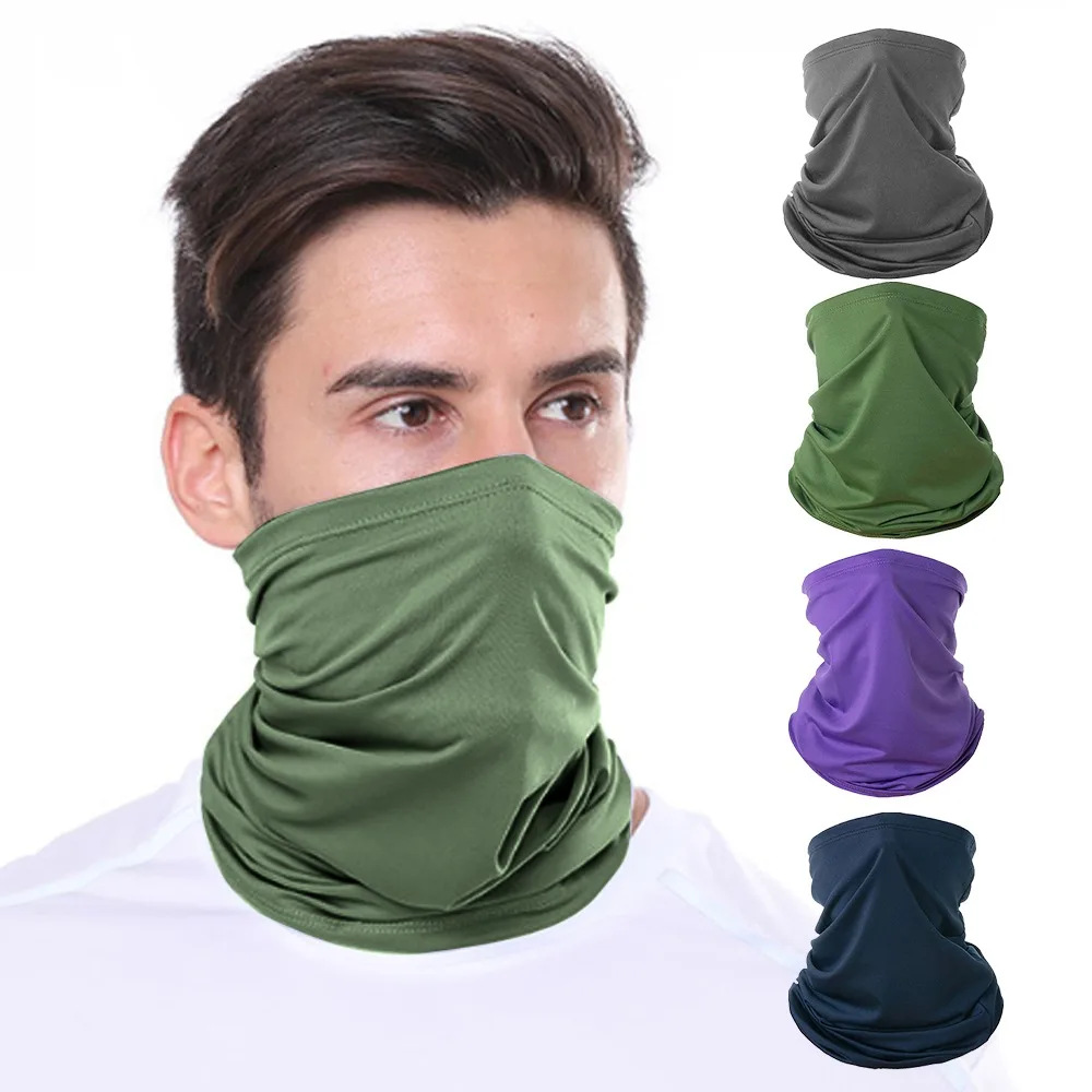 

Solid Color Bandana High Elastic Seamless Bandana Buffs Gaiter Headband Cycling Fishing Balaclava Tube Face Shield Men Scarf