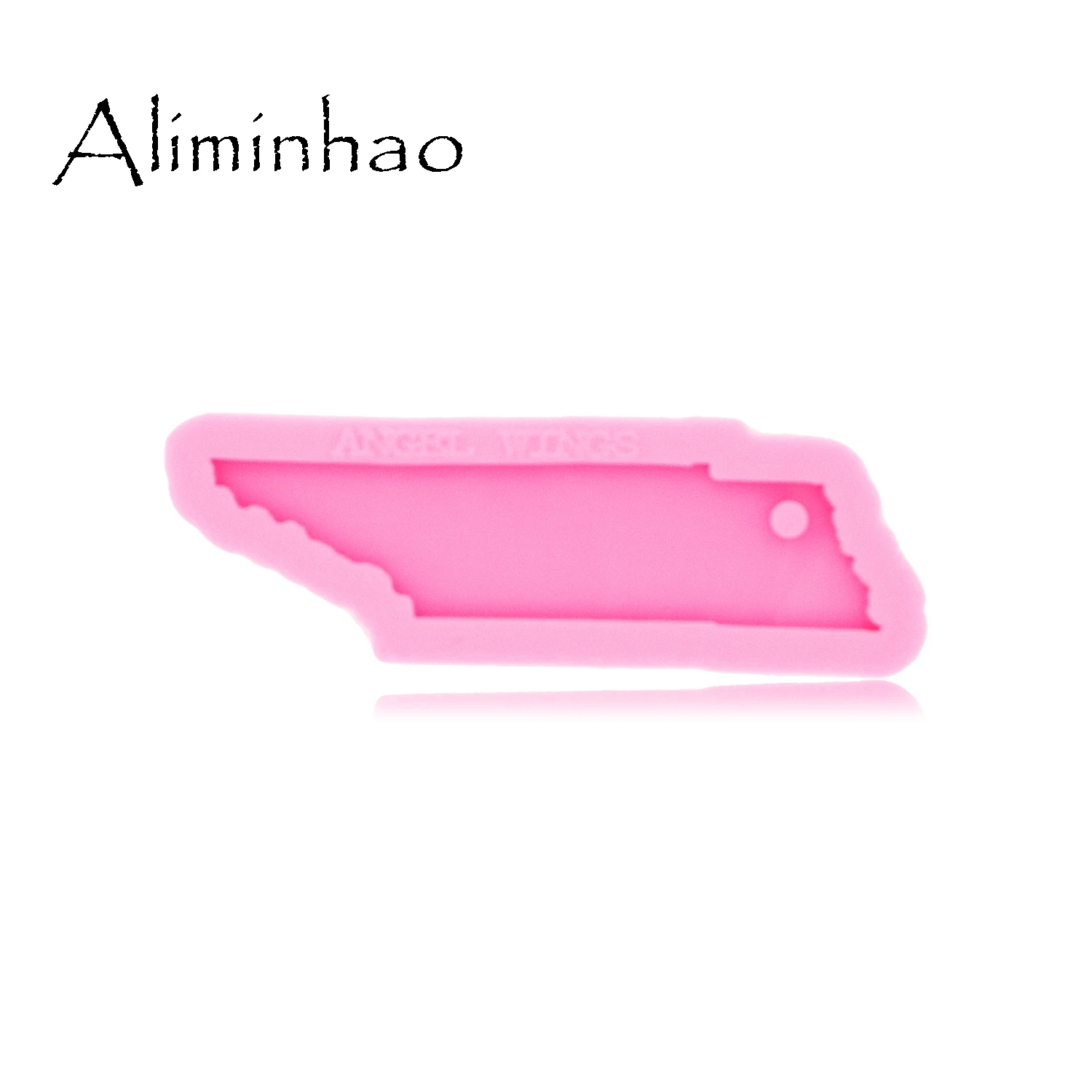 DY0231 Блестящий глянцевый карта штатов США Теннесси Форма силиконовый брелок