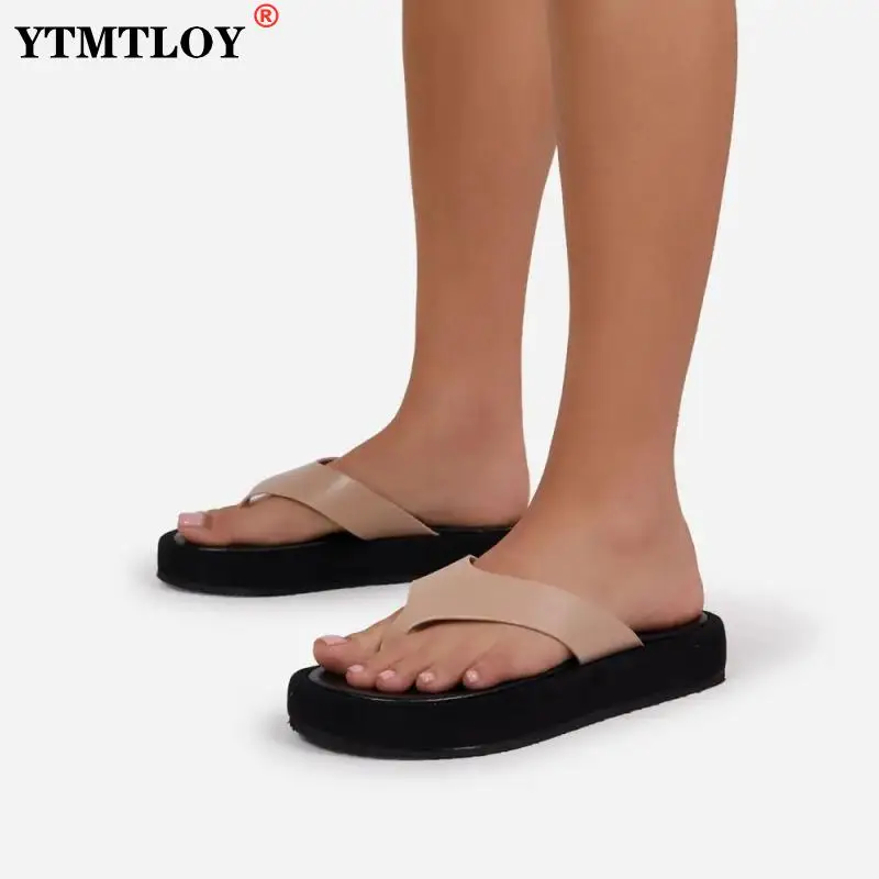 

New Slippers Women Shoes 2021 Summer Flats Platform Sandals Ladies Flip Flops Casual Clip Toe Jelly Female Beach Slides Sexy