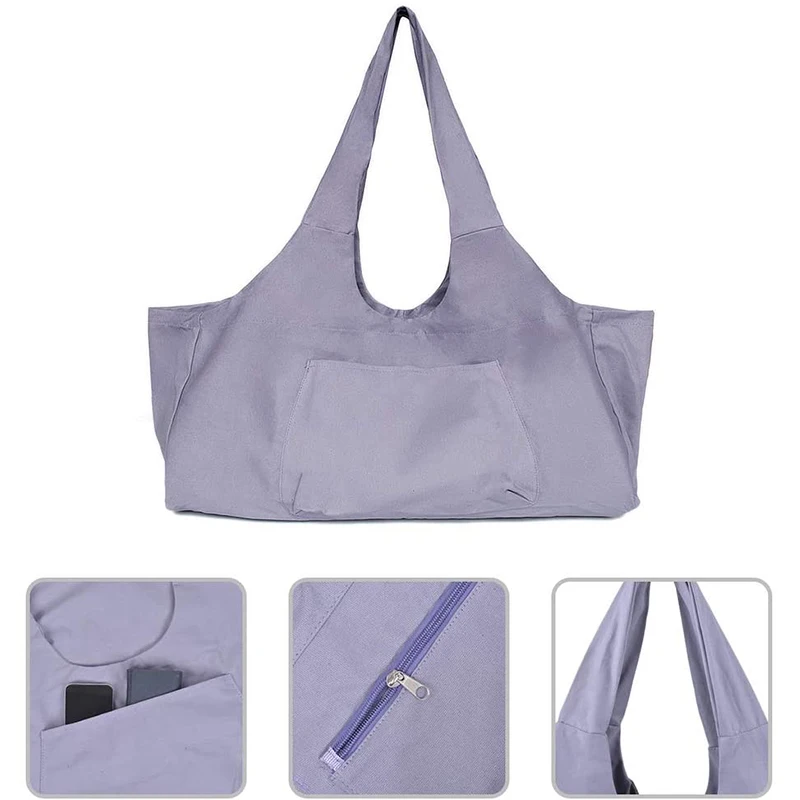 Yoga Bag Multi-Functional Large Gym Bag Yoga Mat Tote Sling Carrier with Side Pocket Carrier Fits Most Size Mats Light & Durable