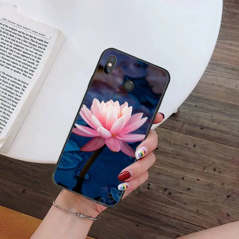 

Lotus Flowers art beautiful flower Phone Case For Xiaomi Redmi note 7 8 9 t max3 s 10 pro lite Luxury brand shell funda coque