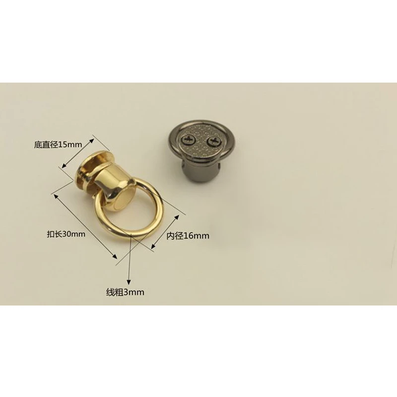 10 Pcs Bag Hanger DIY Hardware Accessories On Both Sides Of The Screw D Ring D Buckle Bag The Package Chain Metal Parts