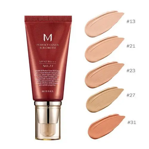 Крем MISSHA M Perfect Cover BB SPF42/PA 50 мл #21 #23 #27 CC крем консилер фотоотбеливающий макияж| |