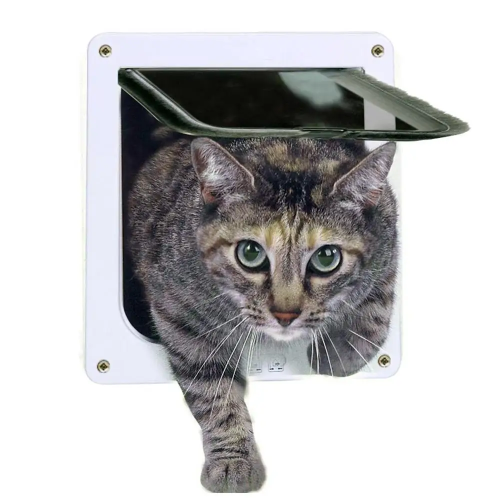 4 Запираемые функции дверь для домашних животных собак кошек котят защитные