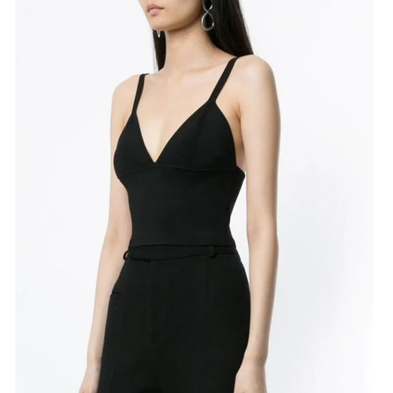 

Solid Color Tencel Material Elegant Sexy Bf Shirt V-neck Suspender Vest Y2k Clothes 2021 Spring And Summer Z133