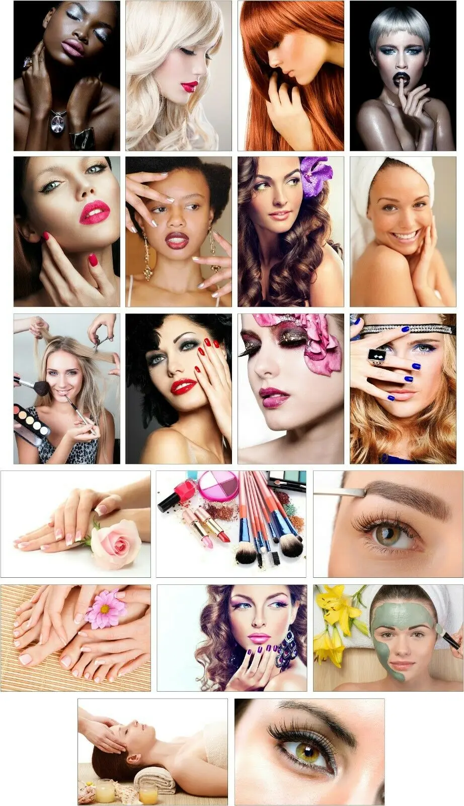 

20Style Choose Hair Beauty Therapy Nails Salon Massage PICTURE Art Silk Print Poster Wall Decor