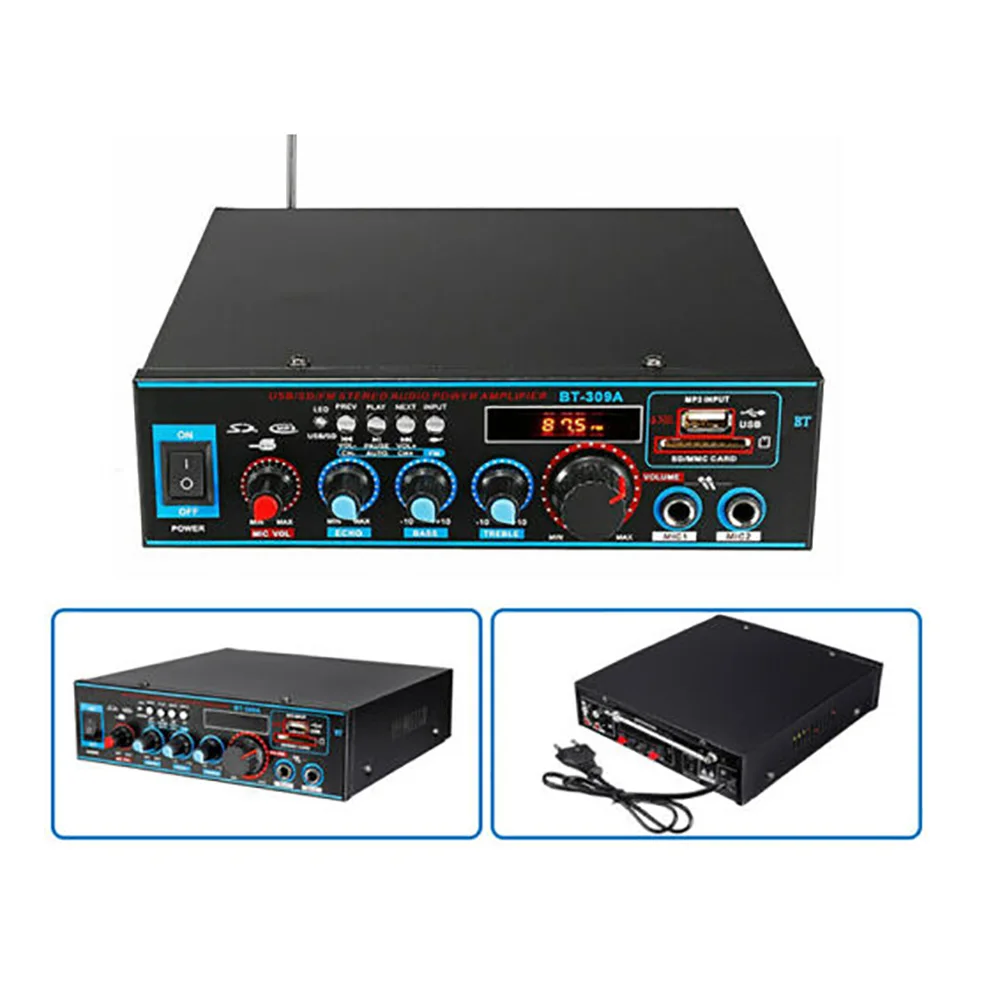 800 Вт двухканальный стерео аудио усилитель мощности для автомобиля дома HiFi