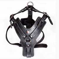 leather dog harness slings first layer cowhide dogs harness fashion harness straps for dogs suitable for medium and large