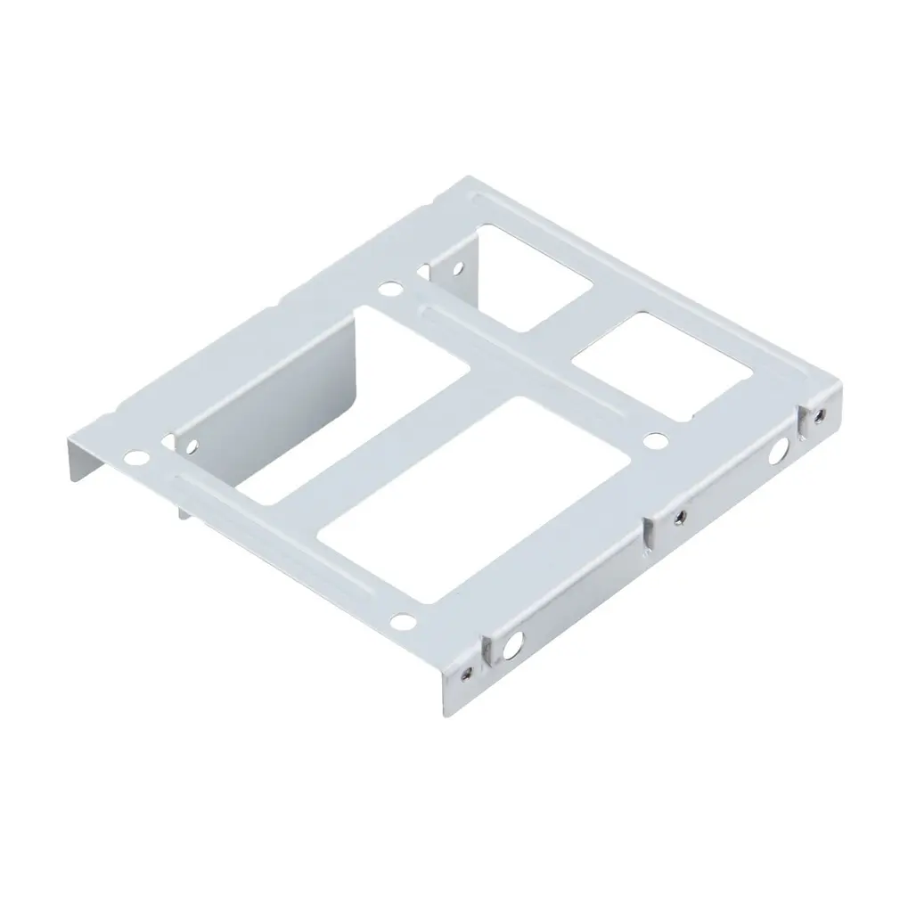

1pc Aluminum 2-Bay 2.5 Inch SSD HDD Hard Disk to 3.5 Inch Drive Bay Converter Adapter Rack Bracket With 12 Screws