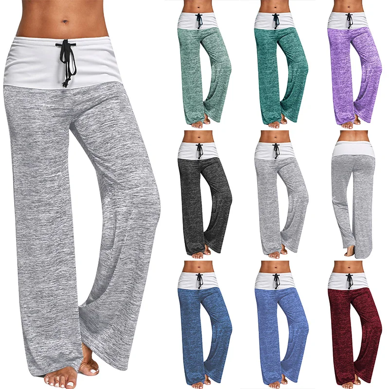 

Женские свободные штаны на каждый день, плотные, на шнурке, широкие штаны размера плюс длинные брюки тренировочные брюки пижамный комплект